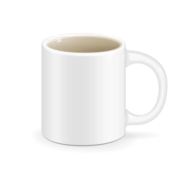 Blanco vector taza objeto — Archivo Imágenes Vectoriales