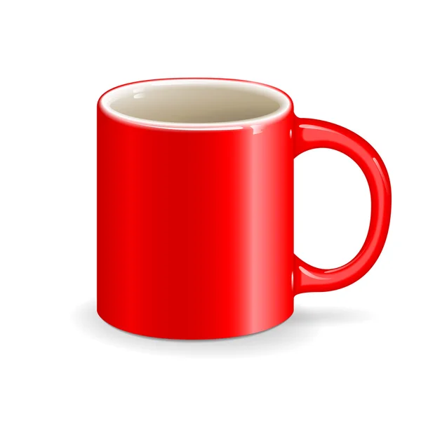 Taza de vector rojo — Vector de stock