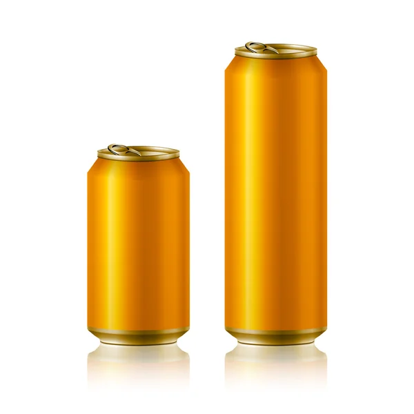Drink foods cola beer aluminum — Stock Vector