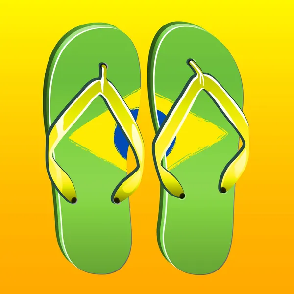 Beach Sandals — Stock Vector