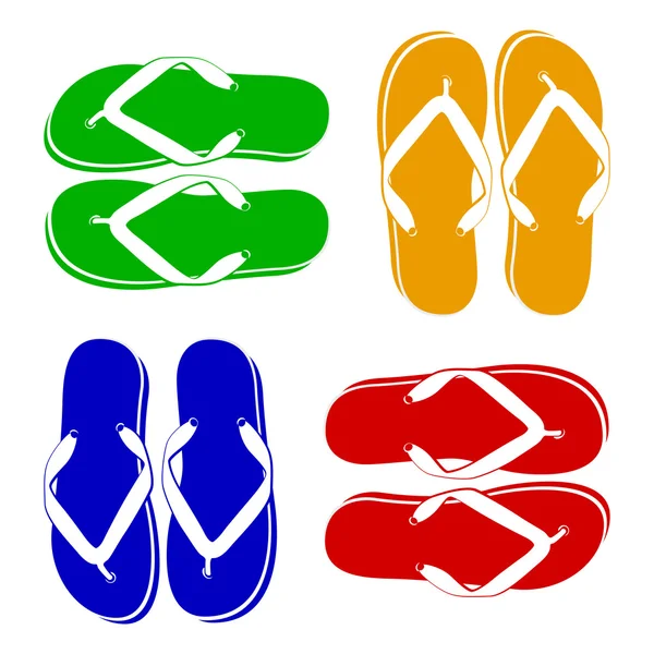 Sandalias de playa — Vector de stock