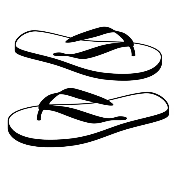 Beach Sandals — Stock Vector