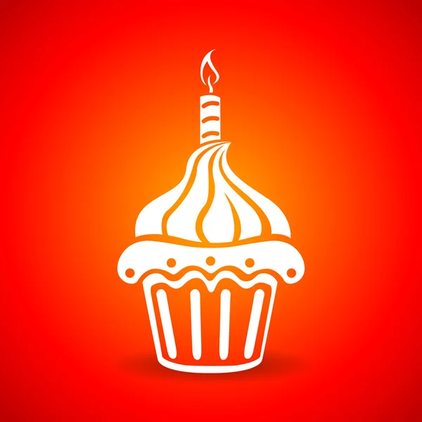 Icono web de pastel de cumpleaños — Vector de stock