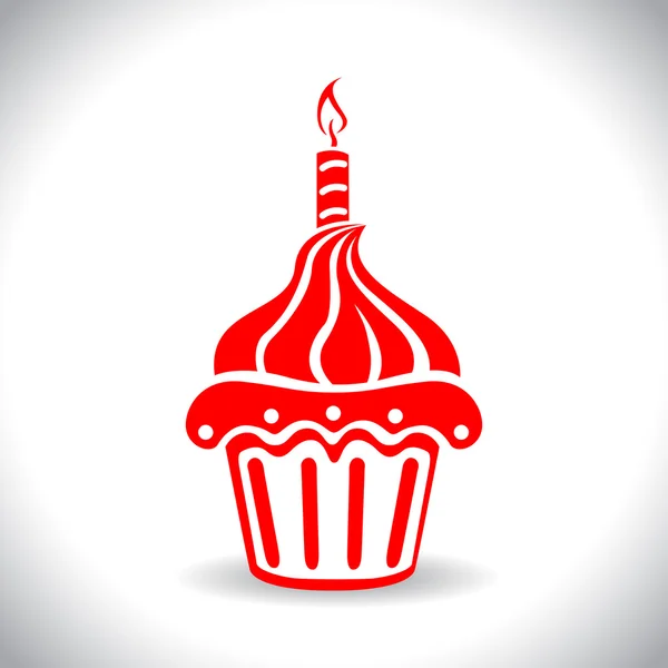 Birthday cake web icon vector — Stock Vector