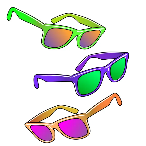 Hipster sunglasses set — Stock Vector