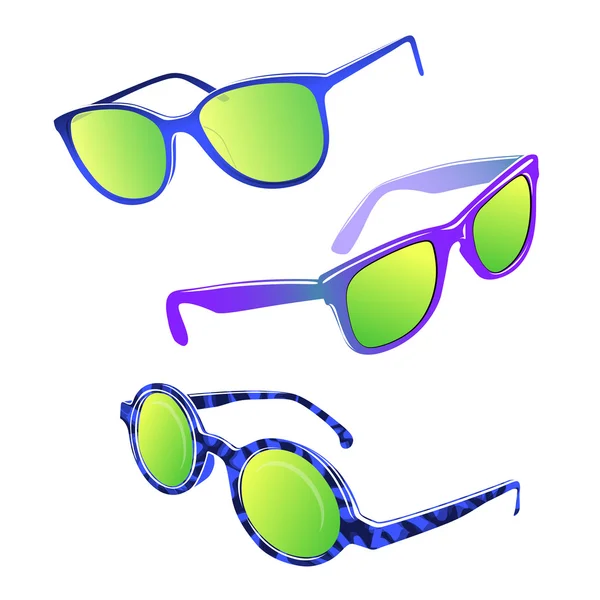 Ensemble de lunettes de soleil Hipster — Image vectorielle