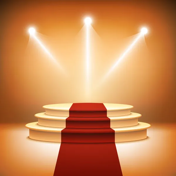 Подсветка сцены для вектора церемонии награждения Лицензионные Стоковые Иллюстрации