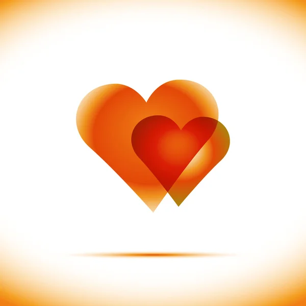 Hjärta ikon vektor med fyra — Stock vektor