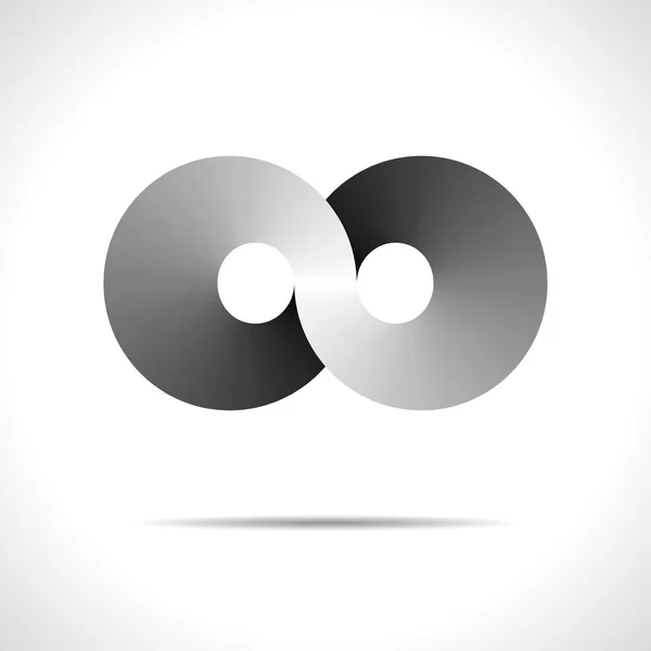 Tasarlamak vektör logo tasarım şablonu. disko sembolü — Stok Vektör