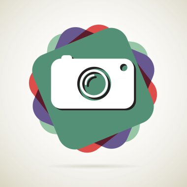 uzun gölge ile yenilikçi fotoğraf veya kamera simgesi 