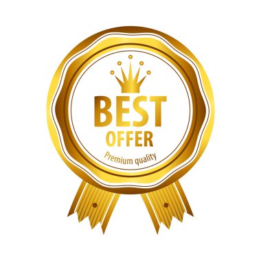 izole vektör çizim lüks altın premium kalite en iyi seçim etiketleri ayarlama 