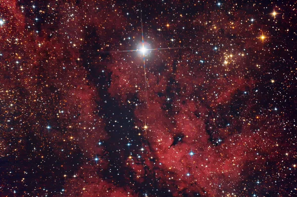 Czerwony znajdująca się w gwiazdozbiorze Łabędzia — Zdjęcie stockowe