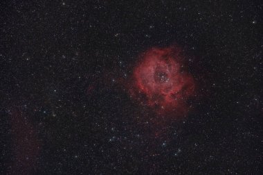 Colorful  red galaxy in the night sky, space concept background 