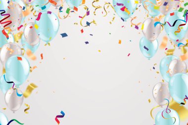 İndirimli arkaplan kartı, balonlar için özel teklif bir dükkan ve satış pankartları için gerçekçi vektör tasarımı