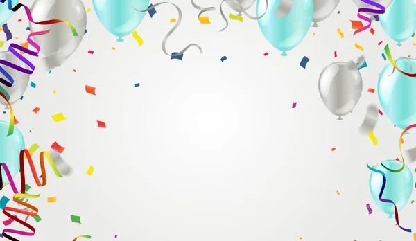 Carte Fond Vente Offre Spéciale Avec Ballons Design Vectoriel Réaliste — Image vectorielle