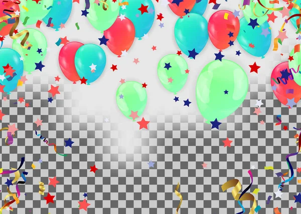 Kreative Kinderkarten Mit Luftballons Grüne Dekoration Und Textur Horizontales Banner — Stockvektor