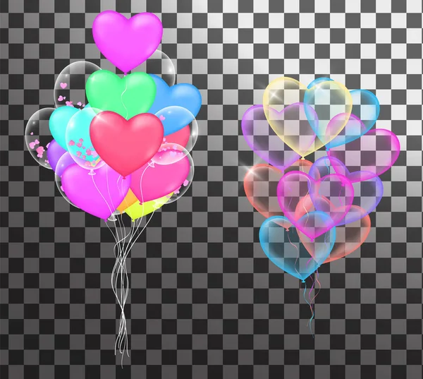 Farbe Glänzende Luftballons Und Parteifahnen Hintergrund Vektor Illustration Eps10 — Stockvektor