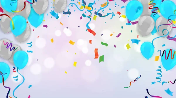 Ballons Colorés Boules Colorées Sur Fond Avec Une Inscription Pour — Image vectorielle