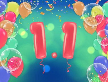Parti balonları 1-1-alışveriş günü. Özel bir akşam yemeği satışı. İnternet üzerinden alışveriş