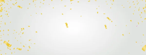 Celebration Background Template Dengan Confetti Dan Emas Pita - Stok Vektor