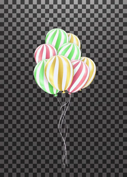 Globos Coloreados Transparentes Sobre Fondo Comprobado Archivo Vectorial Eps Para — Vector de stock