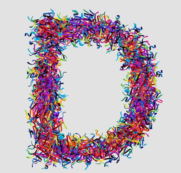 Γραμματοσειρά Διανυσματική Σχεδίαση Από Νήμα Γραμματοσειρά Για Μοναδική Διακόσμηση Ιδέα — Διανυσματικό Αρχείο