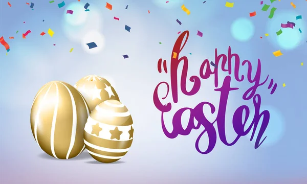 Frohe Ostern Kranz Mit Ostern Website Header Oder Banner Design — Stockvektor