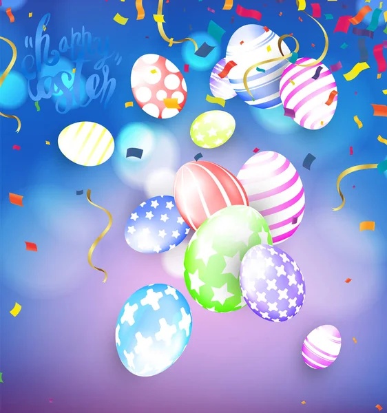 Frohe Ostern Kranz Mit Ostern Website Header Oder Banner Design — Stockvektor