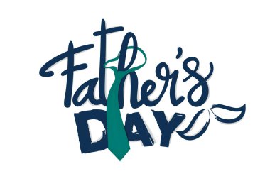 Babalar Günün kutlu olsun Kaligrafi tebrik kartı. Vektör illüstrasyonu.