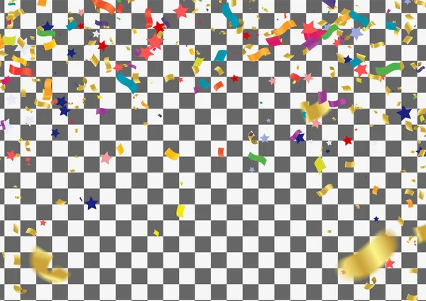 Цветные Воздушные Шары Векторная Иллюстрация Фона Вечеринки Конфетти Пространства Вашего — стоковый вектор