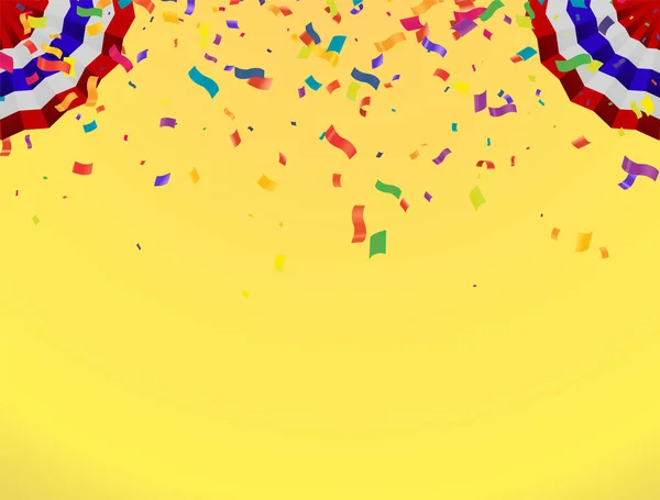 Balões Coloridos Confete Com Espaço Para Texto Raster Design Template — Vetor de Stock