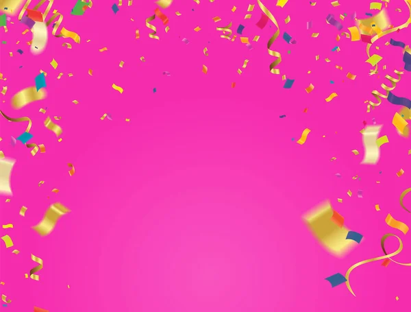 Красочный Фон Празднования Party Balloons Конфетти Пространством Текста — стоковый вектор
