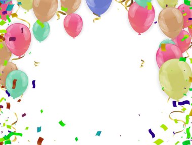 Farklı renklerde balonları olan çocuk partileri