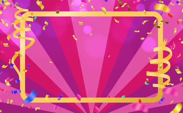 Gelukkige Verjaardag Abstracte Achtergrond Met Stralende Kleurrijke Ballonnen Party Presentatie — Stockvector