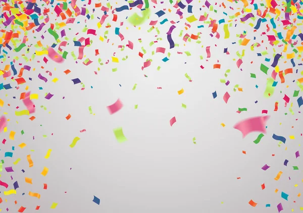Balloons Abstract Background Variegated Confetti Party Vector Background Fun Streamer — 图库矢量图片
