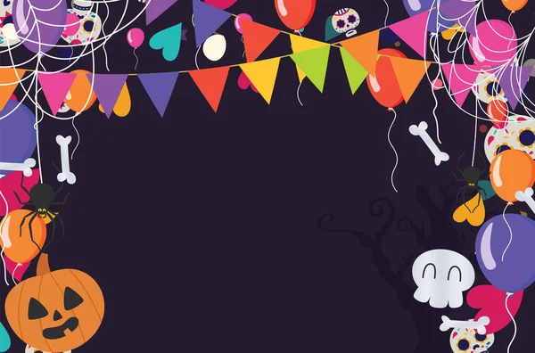Party Cinco Mayo Hintergrund Und Bunte Luftballons Vektor Illustration Für — Stockvektor