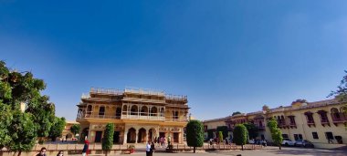 Jaipur, India Circa 2022:Picture of City Palace museum of Pink City shot during daylight