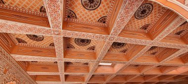 Jaipur, Hindistan Circa 2022: Şehir Sarayı Pembe Şehir Müzesi 'nin gündüz çekilmiş resmi