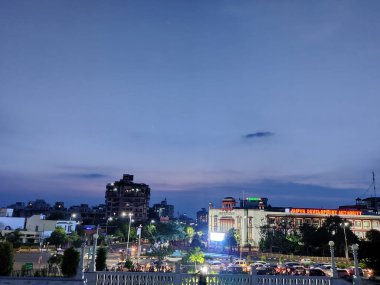 Jaipur, Hindistan Circa 2022: Pembe Şehir Jaipur 'un Gece Manzarası