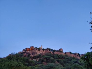 Jaipur, Hindistan Circa 2022: Pembe Şehir Jaipur 'un Gece Manzarası