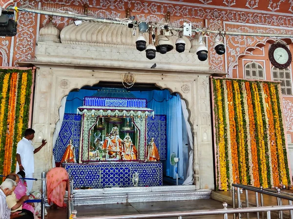 Jaipur India 2022 Körül Govind Devji Templom Képe Amelyet Reggel — Stock Fotó