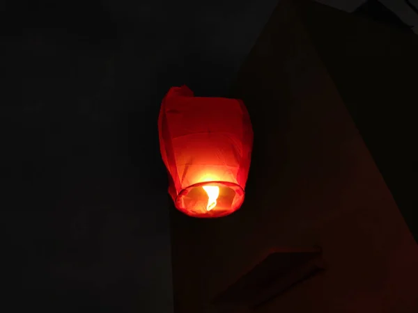 Jaipur India Circa 2022 Picture Sky Lantern Shot Night Black — Stock Photo, Image