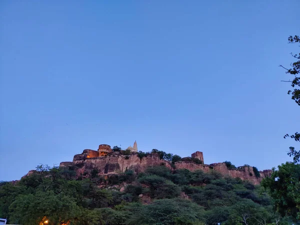 Jaipur Ινδία Γύρω Στο 2022 Νυχτερινό Τοπίο Άποψη Της Pinkcity — Φωτογραφία Αρχείου