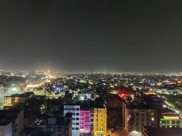 Jaipur India Circa 2021 Picture Beautiful Nightscape View Pinkcity Jaipur — стоковое фото