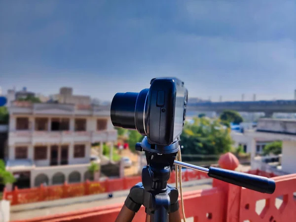 Jaipur India Circa 2020 Picture Camera Placed Tripod Shot Blur — Stockfoto