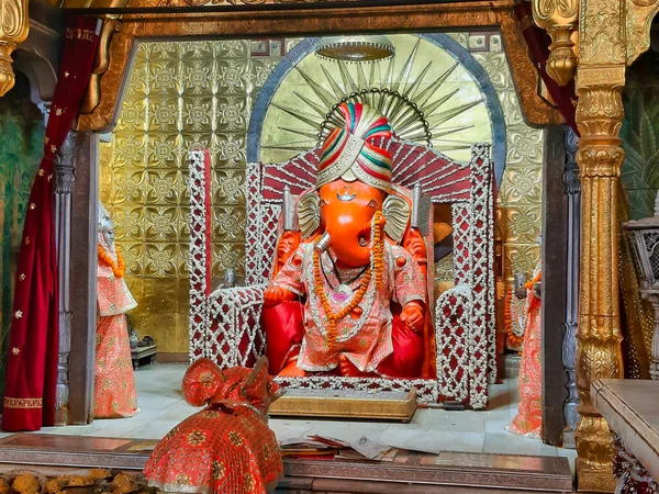Jaipur Índia Por Volta 2022 Imagem Escultura Lord Ganesh Filmada — Fotografia de Stock