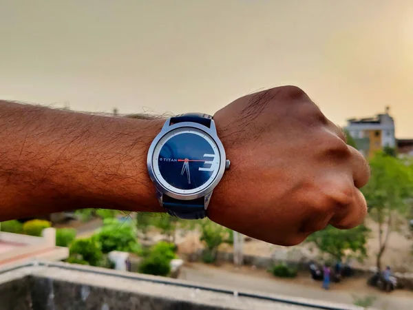 Jaipur India Circa 2022 Imagen Reloj Pulsera Titan Company Las — Foto de Stock