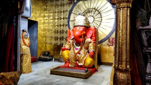 Jaipur India Circa 2022 Footage Moti Doongri Temple Lord Ganesha — Stockvideo