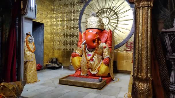 Jaipur India Circa 2022 Footage Moti Doongri Temple Lord Ganesha — 图库视频影像