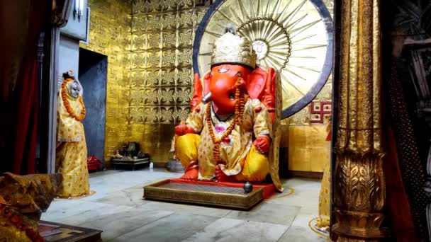 Jaipur India 2022 Körül Fényképek Moti Doongri Templom Lord Ganesha — Stock videók